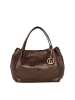 Lia Biassoni Leder-Henkeltasche "Taro" in Braun - (B)28 x (H)25 x (T)18 cm