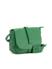 Lia Biassoni Leder-Umhängetasche "Mella" in Grün - (B)24 x (H)20 x (T)9 cm