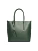 Lia Biassoni Leder-Schultertasche "Mallero" in Grün - (B)32 x (H)30 x (T)12 cm