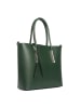 Lia Biassoni Leder-Schultertasche "Mallero" in Grün - (B)32 x (H)30 x (T)12 cm