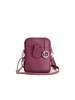 Lia Biassoni Leder-Handytasche "Paglia" in Lila - (B)15 x (H)20 x (T)1 cm
