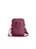 Lia Biassoni Leder-Handytasche "Paglia" in Lila - (B)15 x (H)20 x (T)1 cm