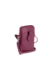 Lia Biassoni Skórzana torebka "Paglia" w kolorze fioletowym na telefon - 15 x 20 x 1 cm