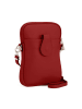 Lia Biassoni Leder-Handytasche "Paglia" in Bordeaux - (B)15 x (H)20 x (T)1 cm