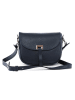 Lia Biassoni Leder-Umhängetasche "Neva" in Dunkelblau - (B)20 x (H)16 x (T)6 cm