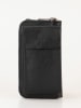 Lia Biassoni Leder-Handytasche "Cerca" in Schwarz - (B)11 x (H)19 x (T)4 cm