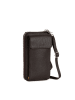 Lia Biassoni Skórzana torebka "Cerca" w kolorze ciemnobrązowym na telefon - 11 x 19 x 4 cm