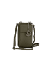 Lia Biassoni Leder-Handytasche "Cerca" in Olive - (B)11 x (H)19 x (T)4 cm