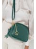 Lia Biassoni Skórzana torebka "Flumendosa" w kolorze zielonym - 23 x 17 x 7 cm