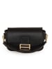 Lia Biassoni Leder-Umhängetasche "Tagliamento" in Schwarz - (B)22 x (H)15 x (T)6 cm