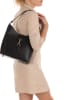 Lia Biassoni Leder-Schultertasche "Viverone" in Schwarz - (B)27 x (H)19 x (T)9 cm