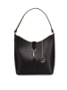Lia Biassoni Leder-Schultertasche "Viverone" in Schwarz - (B)27 x (H)19 x (T)9 cm