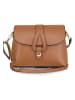 Lia Biassoni Leder-Umhängetasche "Perotto" in Camel - (B)25 x (H)19 x (T)9 cm