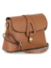 Lia Biassoni Leder-Umhängetasche "Perotto" in Camel - (B)25 x (H)19 x (T)9 cm