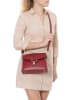 Lia Biassoni Leder-Umhängetasche "Perotto" in Rot - (B)25 x (H)19 x (T)9 cm