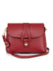 Lia Biassoni Leder-Umhängetasche "Perotto" in Rot - (B)25 x (H)19 x (T)9 cm