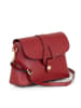 Lia Biassoni Leder-Umhängetasche "Perotto" in Rot - (B)25 x (H)19 x (T)9 cm
