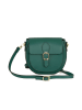 Lia Biassoni Skórzana torebka "Accesa" w kolorze zielonym - 24 x 18 x 12 cm