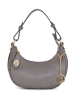 Lia Biassoni Leder-Schultertasche "Acquato" in Grau - (B)26 x (H)17 x (T)7 cm