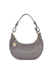 Lia Biassoni Leder-Schultertasche "Acquato" in Grau - (B)26 x (H)17 x (T)7 cm