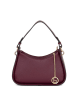 Lia Biassoni Skórzana torebka "Barbellino" w kolorze fioletowym - 27,5 x 14 x 8 cm