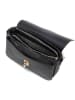 Lia Biassoni Leder-Umhängetasche "Bordaglia" in Schwarz - (B)22 x (H)16 x (T)7 cm