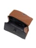 Lia Biassoni Leren handtas "Arera" zwart/camel - (B)29 x (H)23 x (D)13 cm