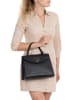 Lia Biassoni Leder-Henkeltasche "Arera" in Schwarz - (B)29 x (H)23 x (T)13 cm