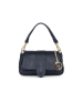 Lia Biassoni Leder-Henkeltasche "Forgialle" in Dunkelblau - (B)20 x (H)11 x (T)6 cm
