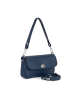 Lia Biassoni Leren schoudertas "Danerba" in Dunekblau - (B)21 x (H)12 x (D)6 cm