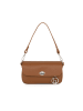 Lia Biassoni Leder-Schultertasche "Danerba" in Camel - (B)21 x (H)12 x (T)6 cm