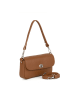 Lia Biassoni Leder-Schultertasche "Danerba" in Camel - (B)21 x (H)12 x (T)6 cm