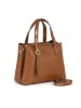 Lia Biassoni Leder-Henkeltasche "Verney" in Hellbraun - (B)28 x (H)21 x (T)12 cm