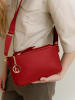 Lia Biassoni Leder-Umhängetasche "Dardagna" in Rot - (B)26 x (H)14 x (T)6 cm