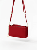 Lia Biassoni Leder-Umhängetasche "Dardagna" in Rot - (B)26 x (H)14 x (T)6 cm