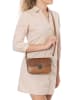 Lia Biassoni Leder-Umhängetasche "Ruga" in Camel - (B)21 x (H)14 x (T)5 cm