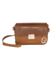 Lia Biassoni Leder-Umhängetasche "Ruga" in Camel - (B)21 x (H)14 x (T)5 cm