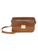 Lia Biassoni Leder-Umhängetasche "Ruga" in Camel - (B)21 x (H)14 x (T)5 cm