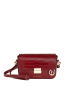 Lia Biassoni Leder-Umhängetasche "Nicito" in Bordeaux - (B)30 x (H)16 x (T)13 cm