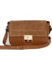 Lia Biassoni Leder-Umhängetasche "Camoscio" in Cognac - (B)24 x (H)16 x (T)7 cm