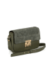 Lia Biassoni Leder-Umhängetasche "Camoscio" in Oliv - (B)24 x (H)16 x (T)7 cm