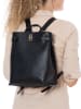 Lia Biassoni Leder-Rucksack "Dollaro" in Schwarz - (B)26 x (H)29 x (T)16 cm