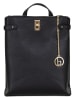 Lia Biassoni Leder-Rucksack "Dollaro" in Schwarz - (B)26 x (H)29 x (T)16 cm