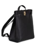 Lia Biassoni Leder-Rucksack "Dollaro" in Schwarz - (B)26 x (H)29 x (T)16 cm