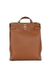 Lia Biassoni Skórzany plecak "Dollaro" w kolorze karmelowym - 26 x 29 x 16 cm
