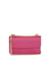 Lia Biassoni Leder-Umhängetasche in Pink - (B)24 x (H)15 x (T)4 cm