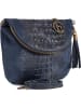 Lia Biassoni Leren schoudertas "Endine" donkerblauw - (B)22 x (H)18 x (D)2 cm