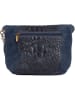Lia Biassoni Leder-Umhängetasche "Endine" in Dunkelblau - (B)22 x (H)18 x (T)2 cm