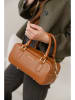 Lia Biassoni Leder-Henkeltasche in Hellbraun - (B)27 x (H)12 x (T)12 cm