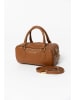 Lia Biassoni Leder-Henkeltasche in Hellbraun - (B)27 x (H)12 x (T)12 cm